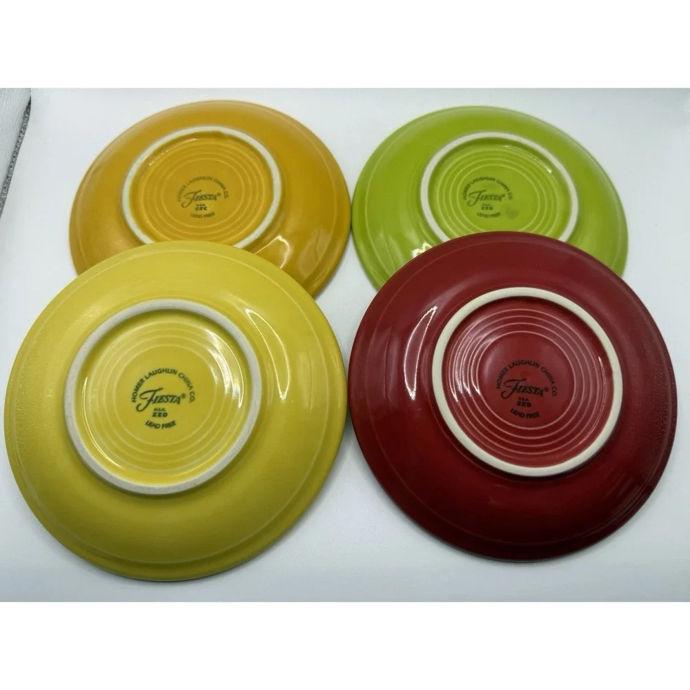 Lot of 4 Fiestaware Saucer Plates 6